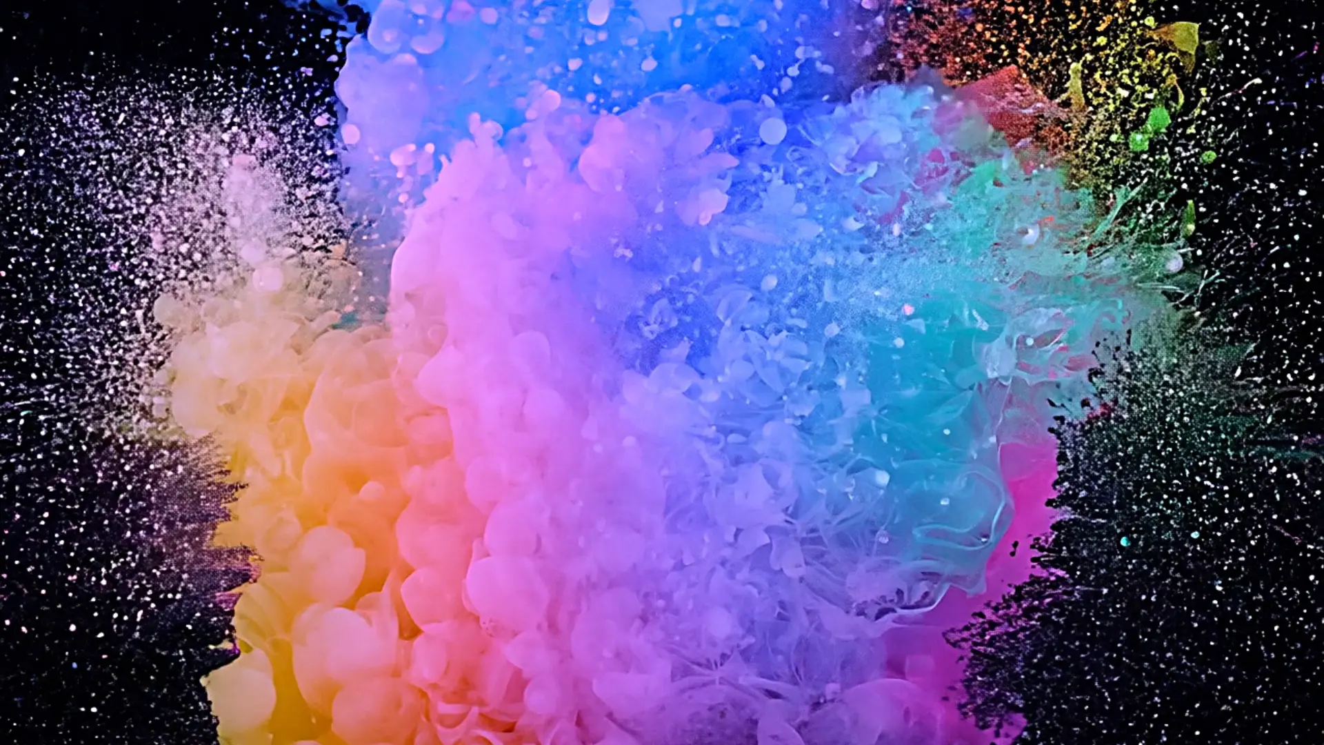 Rainbow Liquid Burst Transition for Creative Title Animation